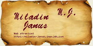 Miladin Janus vizit kartica